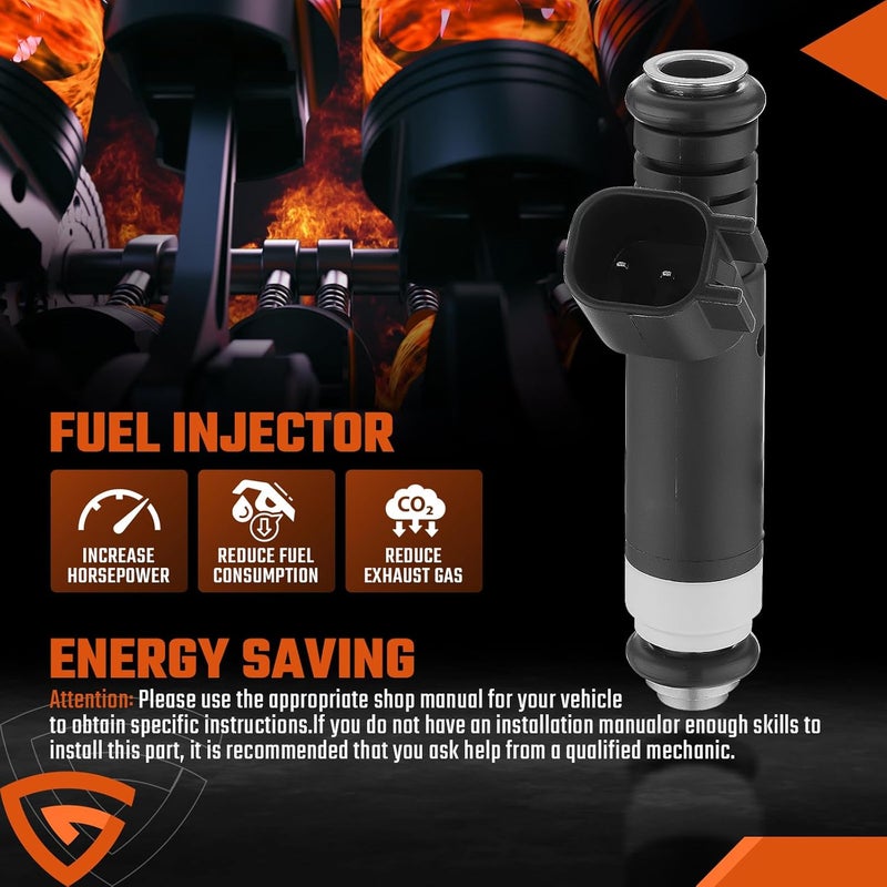 GEARCESS Fuel Injectors Fit for Ford F-150/E-150 2004-2008, E-250 2005-2008, Explorer E-150 Club Wagon 2004-2005 & Fit for Mercury Mountaineer 2004-2005, V8 4.6L, Replace# 4L3Z9F593BA (Set of 8) - Image 5